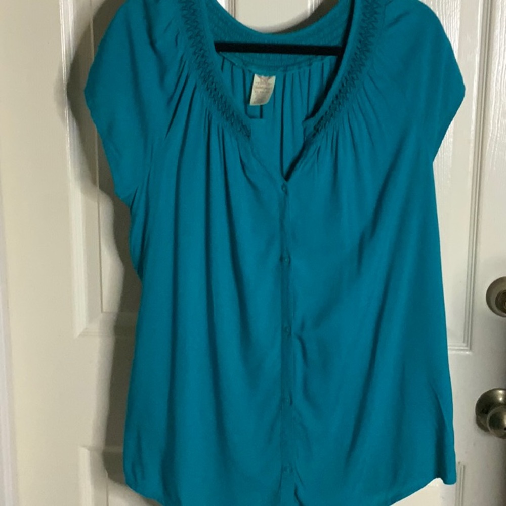 Beautiful Turquoise Blouse – Size XL (16–18)
